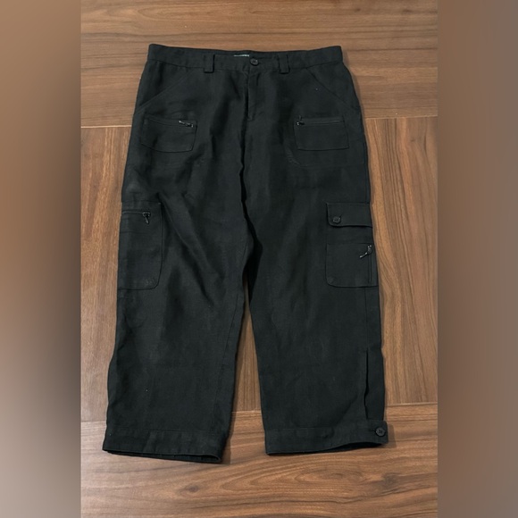 Lauren Ralph Lauren black linen cargo pants size 8 - Picture 4 of 16